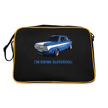 I´m Riding Oldschool 2 - Retro Tasche - Schwarz/Gold - Hinten