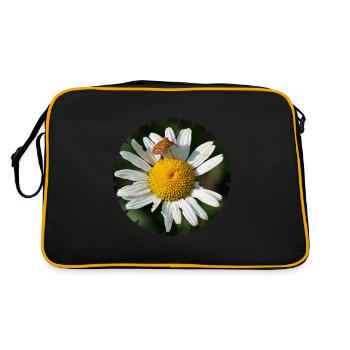 Les fleurs et les insectes sont inextricablement liés - Sac Retro - noir/or - Dos