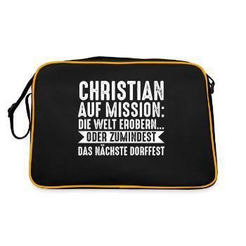 First name Chris Christian - Retro Bag - black/gold - Back