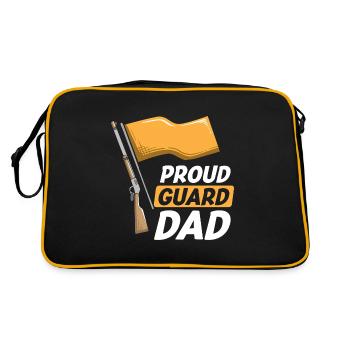 Proud Guard Dad Color Guard Dad Father - Retro Tasche - Schwarz/Gold - Hinten