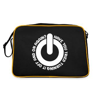Avez-vous essayé de l’éteindre et de le rallumer? - Sac Retro - noir/or - Dos
