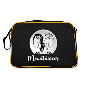 mountain hiking servus alpin bergziege - Retro Bag - black/gold - Back