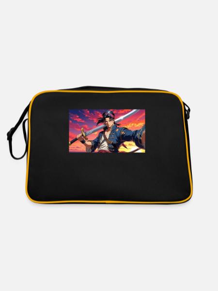 jiyuu no kaizoku - Retro Tasche - Schwarz/Gold
