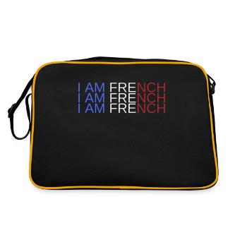 I AM FRENCH - Sac Retro - noir/or - Dos