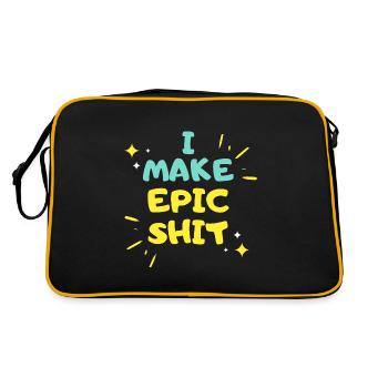 I make Epic Shit Do Things - Retro Bag - black/gold - Back