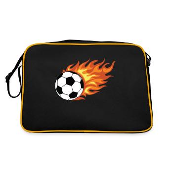 Soccer Flame - Retro Tasche - Schwarz/Gold - Hinten