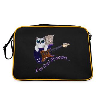 ich bin cool - Retro Tasche - Schwarz/Gold - Hinten