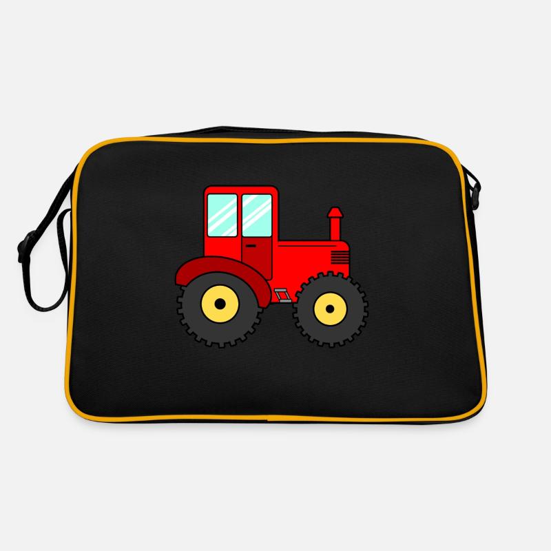 Traktor Rot Retro Tasche