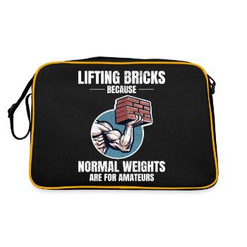Bricklifting Humor: Beyond Ordinary Weights Bricks - Retro Bag - black/gold - Back