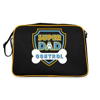 Super Dad Control Light Blue - Retro Tasche - Schwarz/Gold - Hinten