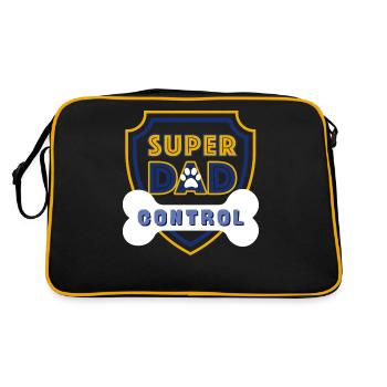 Super Dad Control Dark Blue - Retro Tasche - Schwarz/Gold - Hinten