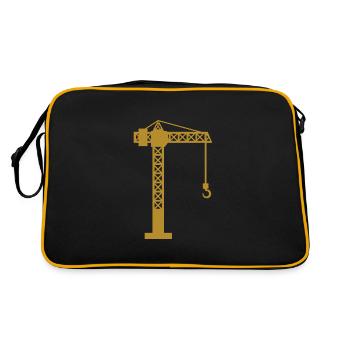 Grue chantier - Sac Retro - noir/or - Dos