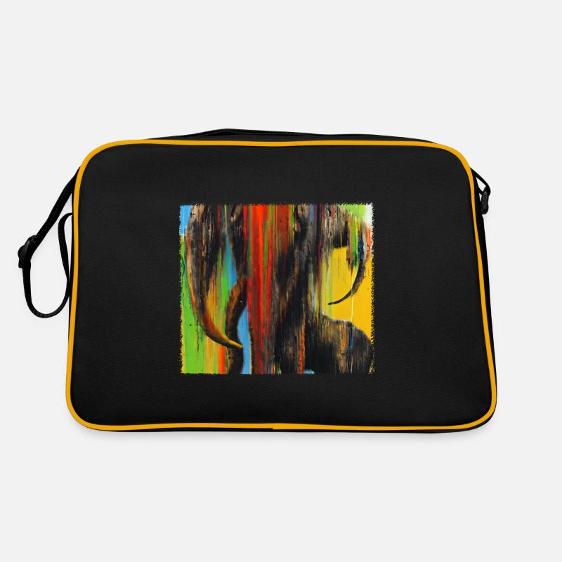 Mammut - Expressionistic, abstract AI art Retro Bag