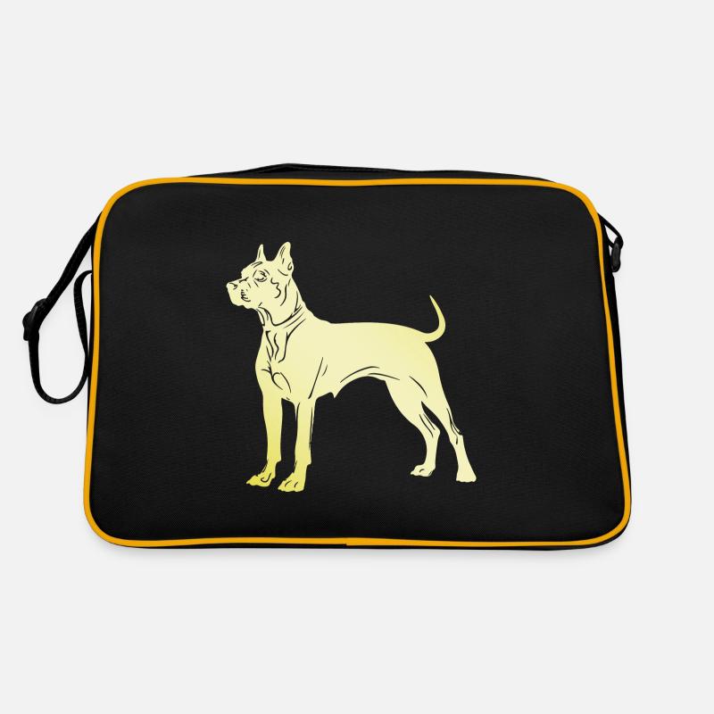 Pit Terrier Hund Silhouette Retro Tasche