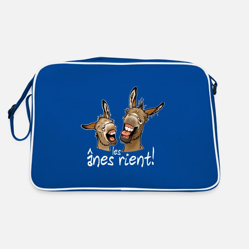 Les ânes rient (texte blanc) Sac Retro
