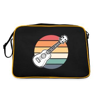 Ukulele Uke Vintage - Retro Bag - black/gold - Back
