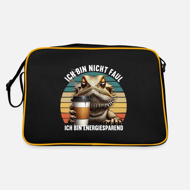 Ich Bin Nicht Faul Bartagame Bartagamebesitzer Retro Tasche