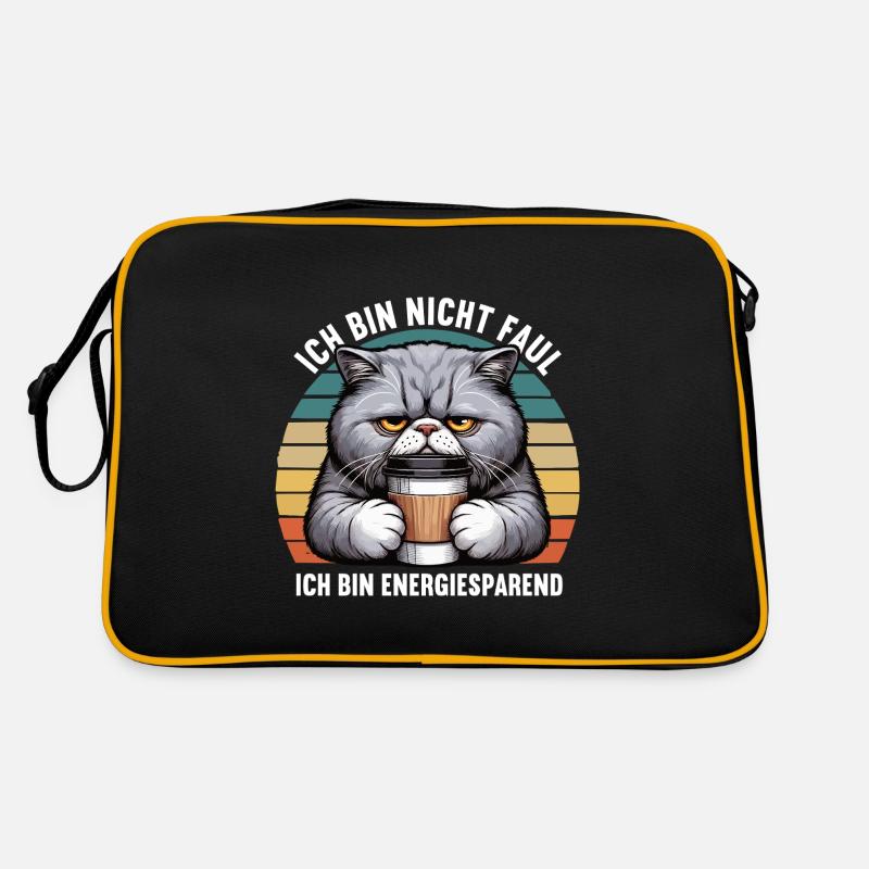 Ich Bin Nicht Faul Britisch Kurzhaar Katze Kitty Retro Tasche