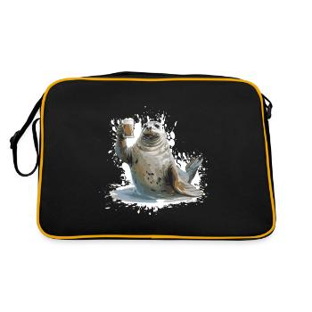 Robbe Beer Funny - Retro Bag - black/gold - Back