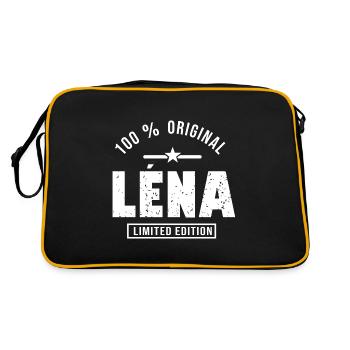 Léna shirt personnalisé prénom Léna - Sac Retro - noir/or - Dos