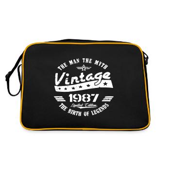 Date de naissance Anniversaire Millésime 1987 - Sac Retro - noir/or - Dos