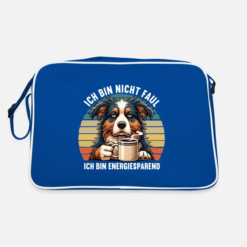 Ich Bin Nicht Faul Australian Shepherd Aussie Retro Tasche