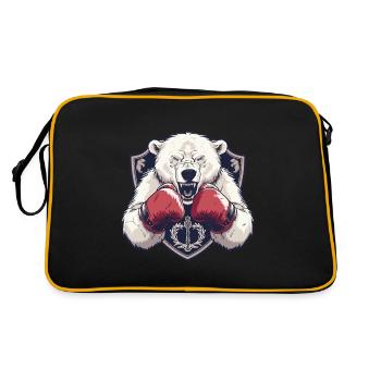 Polar Bear Polar Bear Boxer MMA Logo - Retro Bag - black/gold - Back