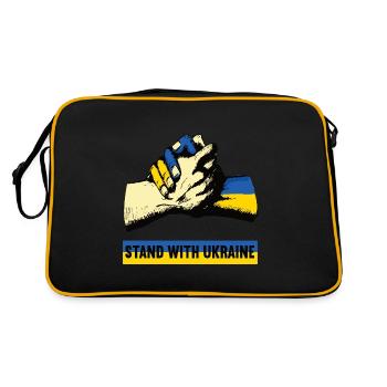 stand with ukraine Fist Ukrainer - Retro Bag - black/gold - Back