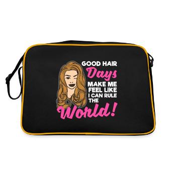 Rehaussez votre style avec des cheveux uniques - Sac Retro - noir/or - Dos