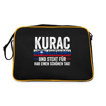 Slovènes Slovénie - Sac Retro - noir/or - Dos