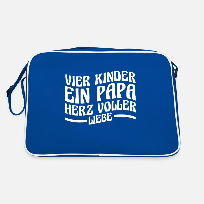 Papa Von 4 Kindern Retro Tasche