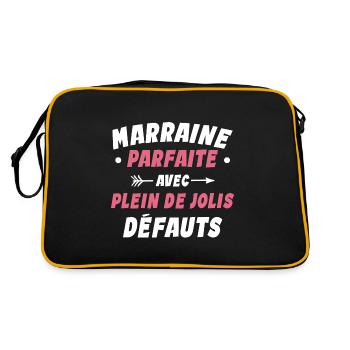 Marraine Parfaite Avec Plein De Jolis Défauts - Sac Retro - noir/or - Dos