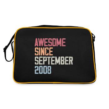 Bogosse Né en Septembre 2008 Cadeau D'anniversaire - Sac Retro - noir/or - Dos
