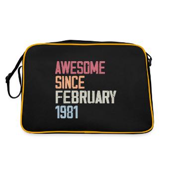 Février 1981, 43e anniversaire 1981 Fevrier 43 ans - Sac Retro - noir/or - Dos