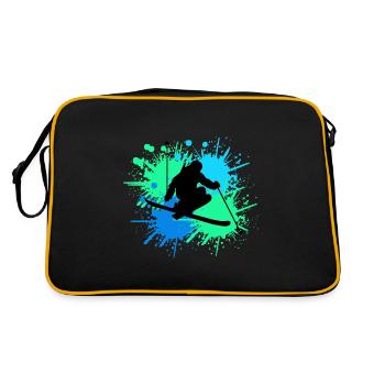 Skiing Splash - Retro Bag - black/gold - Back