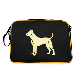 Silhouette de chien Dogue Argentino - Sac Retro - noir/or - Dos