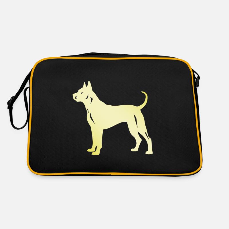 Silhouette de chien Dogue Argentino Sac Retro