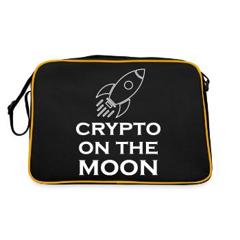 Bitcoin Trading Crypto Aktien - Retro Tasche - Schwarz/Gold - Hinten