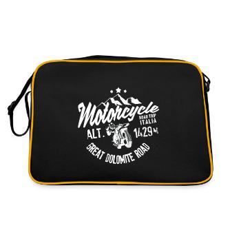 Motorcycle road trip Italia Great Dolomite Road - Sac Retro - noir/or - Dos