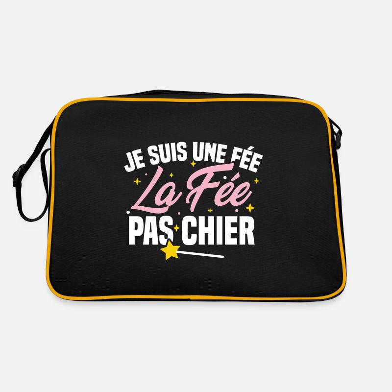 Je suis une fée la fée pas chier Sac Retro