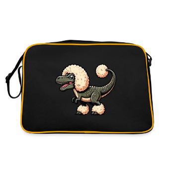 Caniche T-Rex Fusion Cartoon - Sac Retro - noir/or - Dos