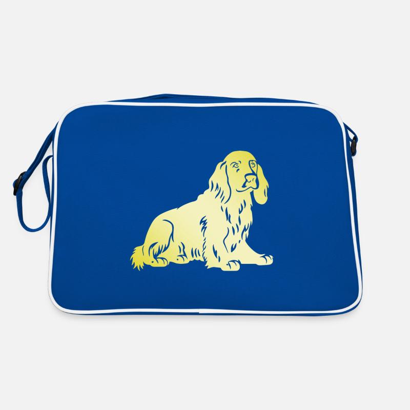 Cocker Spaniel Dog Silhouette Retro Bag