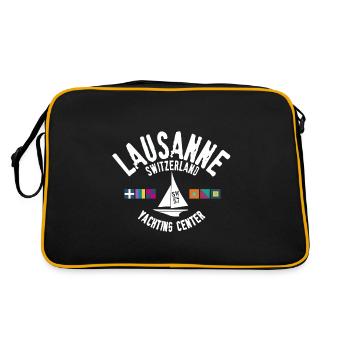 Lausanne Switzerland yacht center - Sac Retro - noir/or - Dos