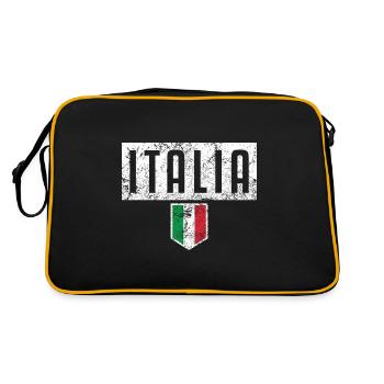 Drapeau italien coeur amour Italie - Sac Retro - noir/or - Dos