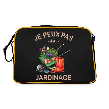 Je Peux Pas J'ai Jardinage - Sac Retro - noir/or - Dos