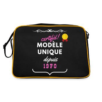 certifiée modèle unique version féminine - Sac Retro - noir/or - Dos