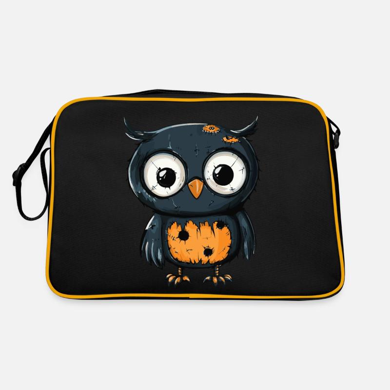 Eule Halloween Zombie Retro Tasche