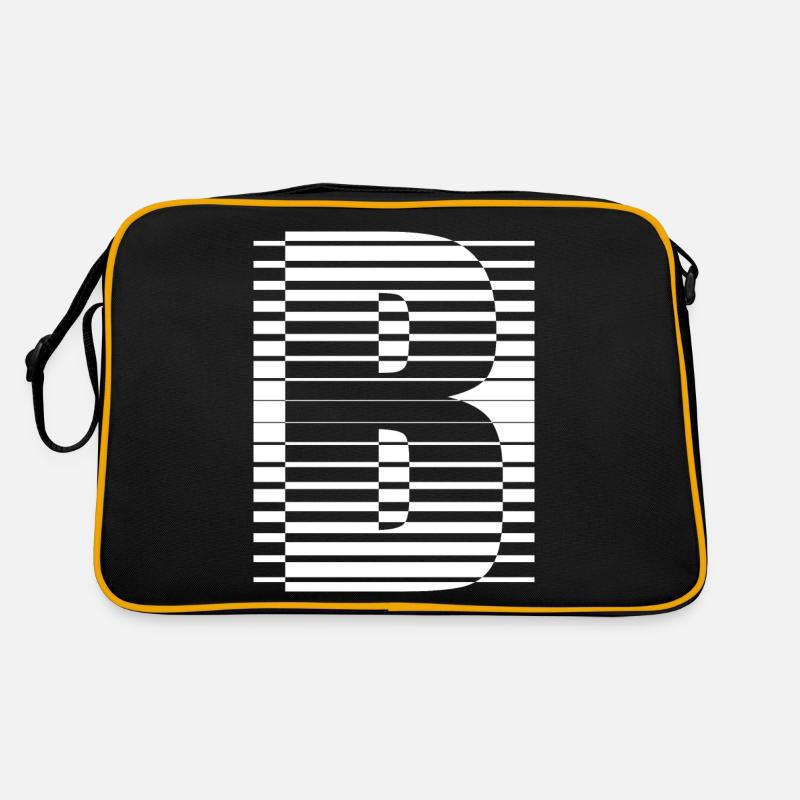 LETTER B - Retro Bag - black/gold