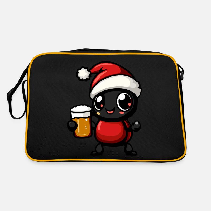 Ant Christmas Beer Funny Retro Bag