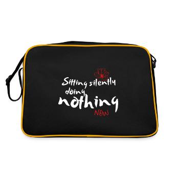 Assis silencieusement à ne rien faire – Méditation Zen - Sac Retro - noir/or - Dos